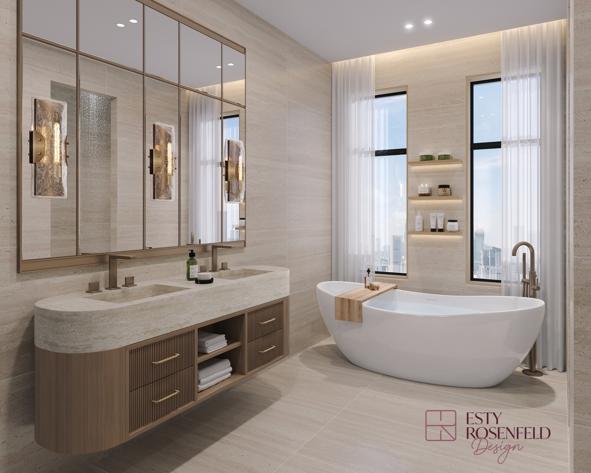 Primary Bathrooms — rendering 7