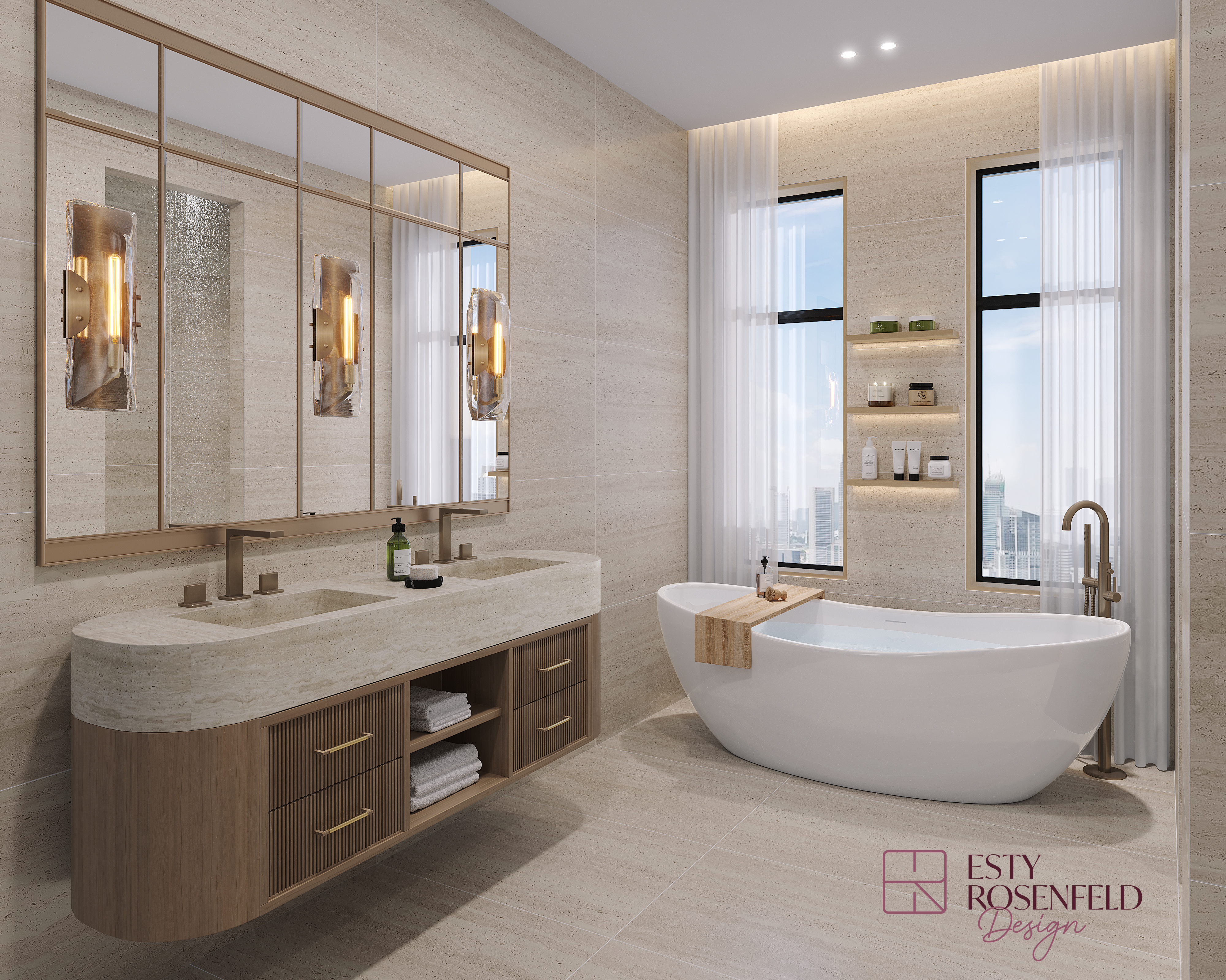 Primary Bathrooms — rendering 9