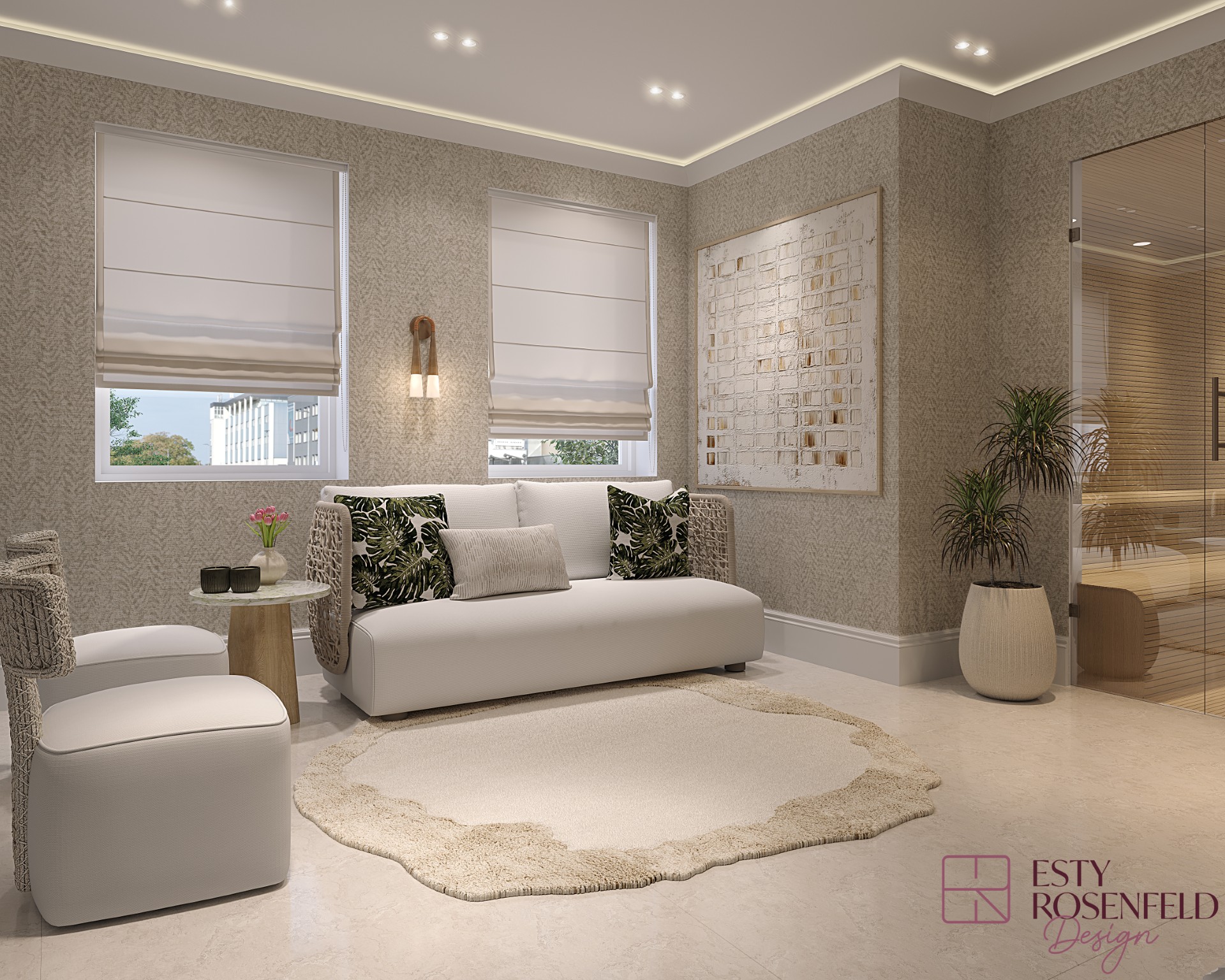 Spa, Study & Salon — rendering 3