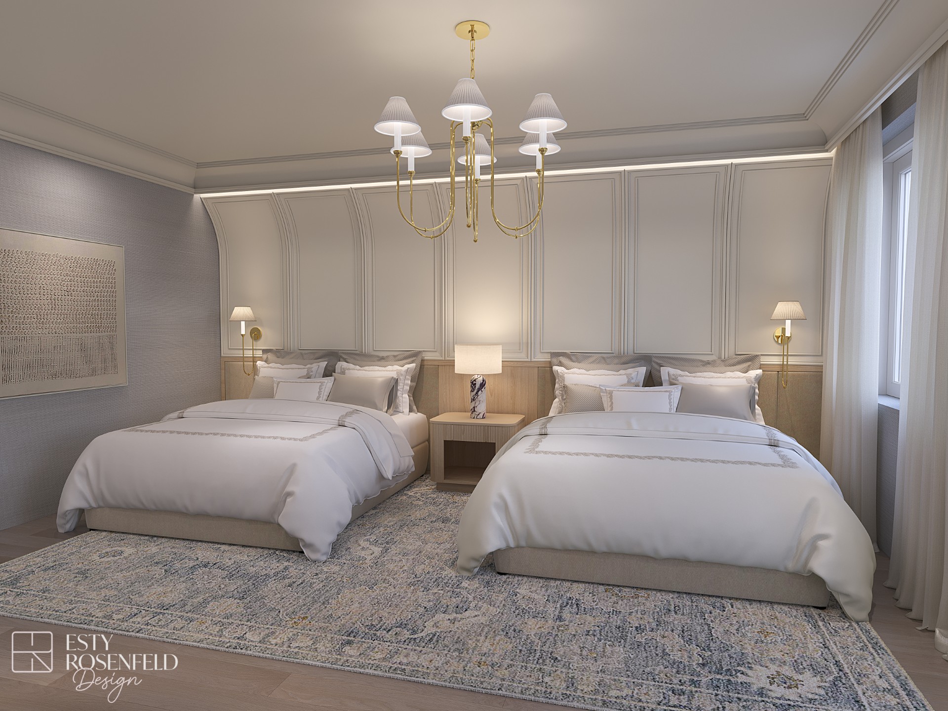 The Arched Panel Bedroom — rendering 2